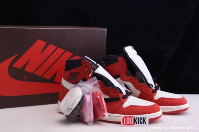 Official Maikesneakers OG AIR JORDAN 100(RED) RETRO 1 SCOTT - CD4487 HIGH X TRAVIS 0708